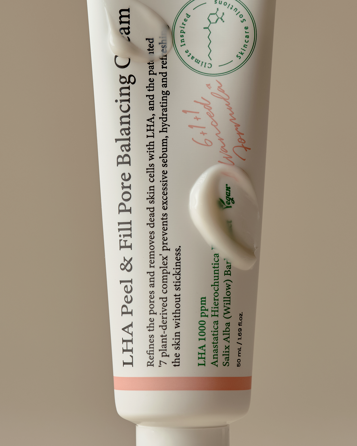 LHA Peel & Fill Pore Balancing Cream - Blackhead Remover & Pore Minimizer for Face - Vegan Korean Skin Care Face Moisturizer Cream for All Skin Types (1.69 fl. oz.)