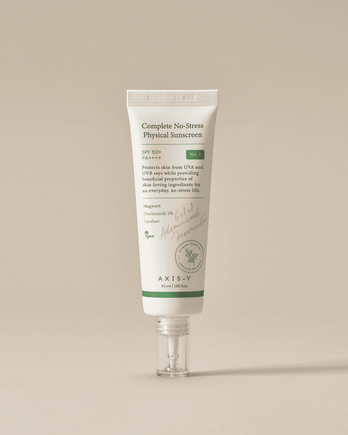 Complete No-Stress Physical Sunscreen V3 SPF 50 – Mineral Face Sunscreen with Zinc Oxide & 2% Niacinamide – UVA Protection, Lightweight Moisturizing Korean Sunscreen (1.69 fl oz)