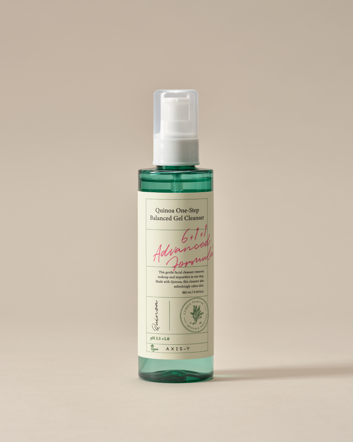 Quinoa One Step Balanced Gel Cleanser - Deep Hydrating Makeup Remover Facial Cleansing Gel - Vegan Korean Skin Care Face Wash for All Skin Types (6.08 fl. oz.)